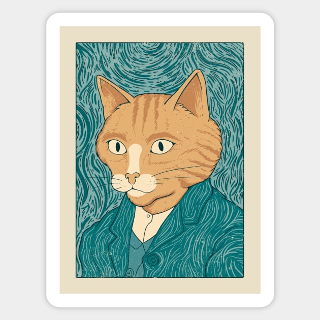 Cat Gogh Sticker by thiagocorrea